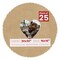 Beige Suede Mat Board for 30x30 Frames - Heart Opening for 16x16 Photos